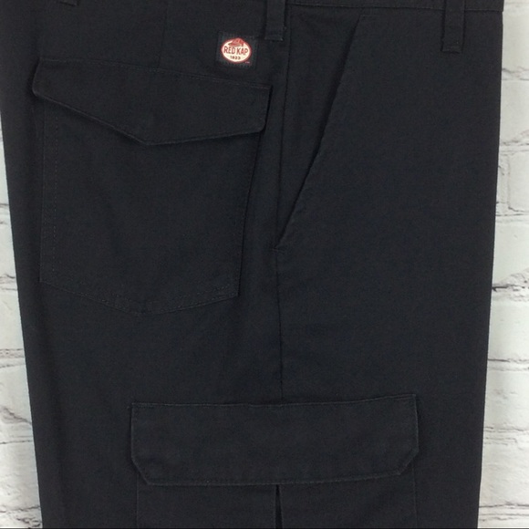 Red Kap Cargo Shorts Men’s Black Work Size 32 - Picture 3 of 5